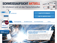 Tablet Screenshot of dvs-regelwerk.de